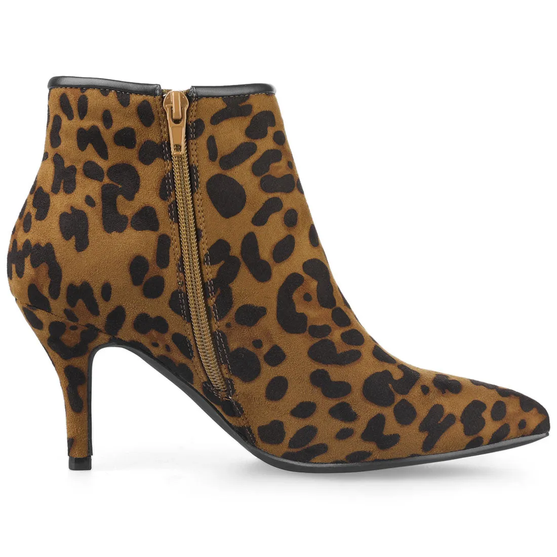 Suede Bow Decor Pointed Toe Stiletto Heel Ankle Boots