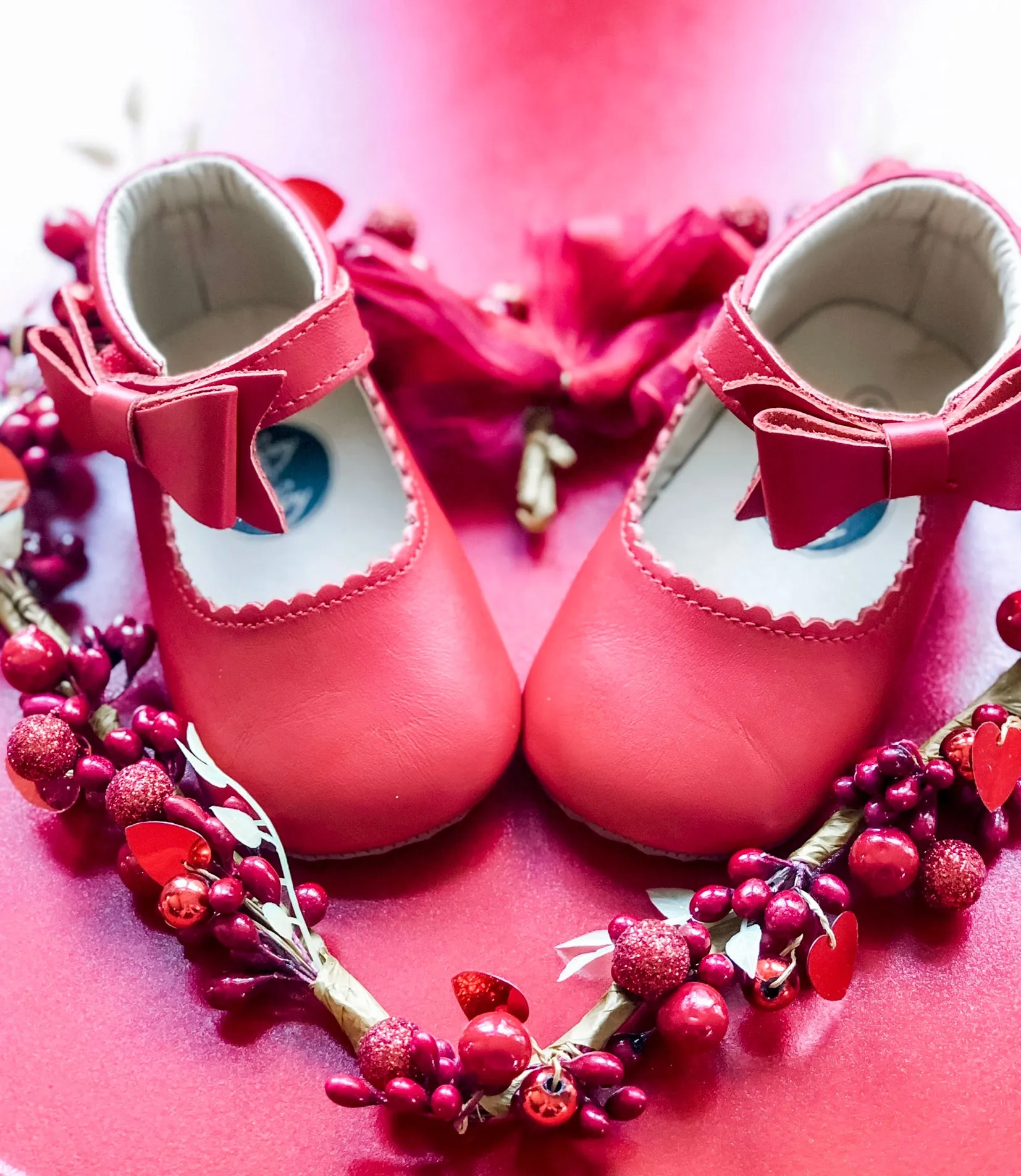 Sweet Mary Janes - Poppy Red - Soft Soles