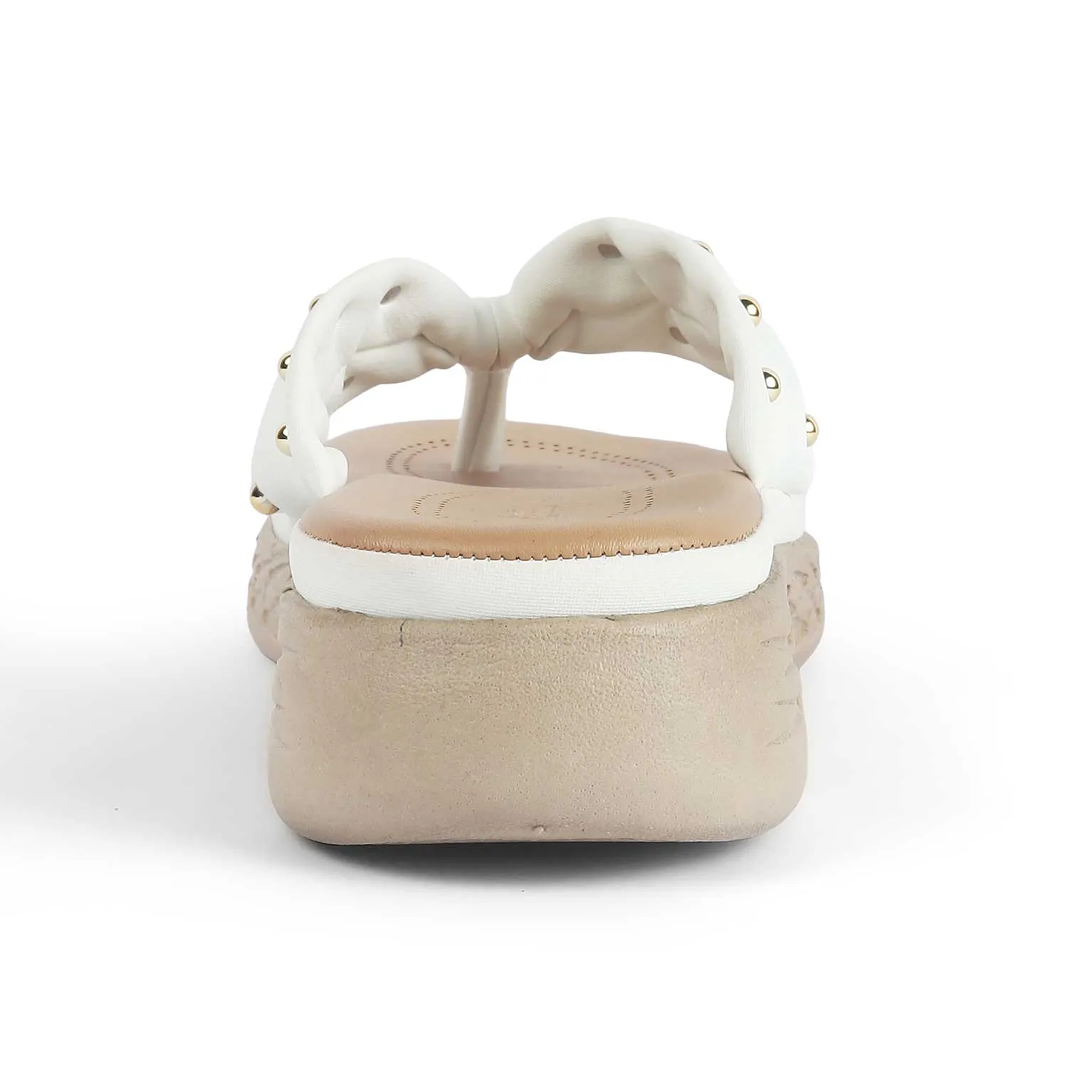 Tresmode Haiv White Women's Casual Platform Wedge Sandals