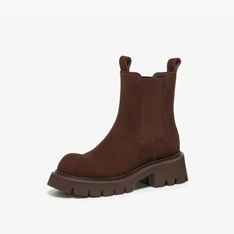 USS Shoes Kai Women's Cow Suede Chelsea Elastic Band Boots