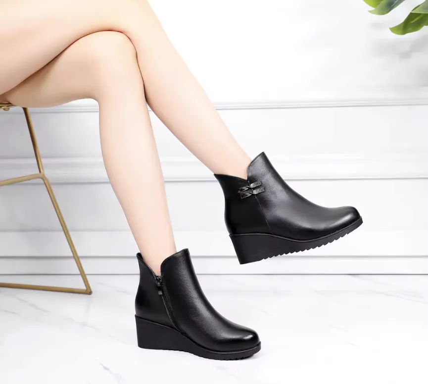 USS Shoes Oliver Women's Wedges Platform Ankle Boots