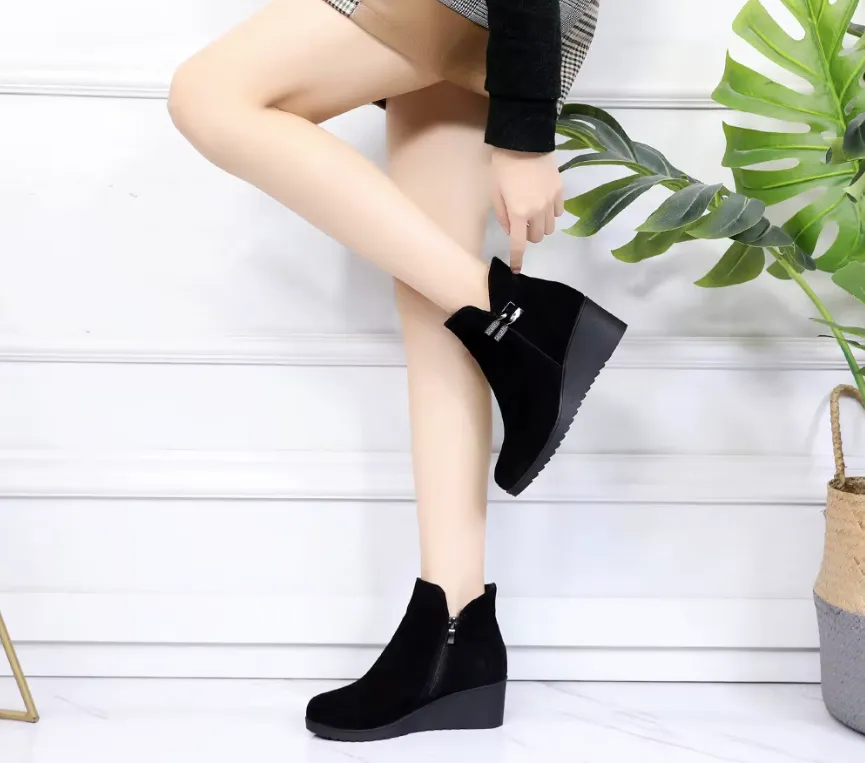 USS Shoes Oliver Women's Wedges Platform Ankle Boots