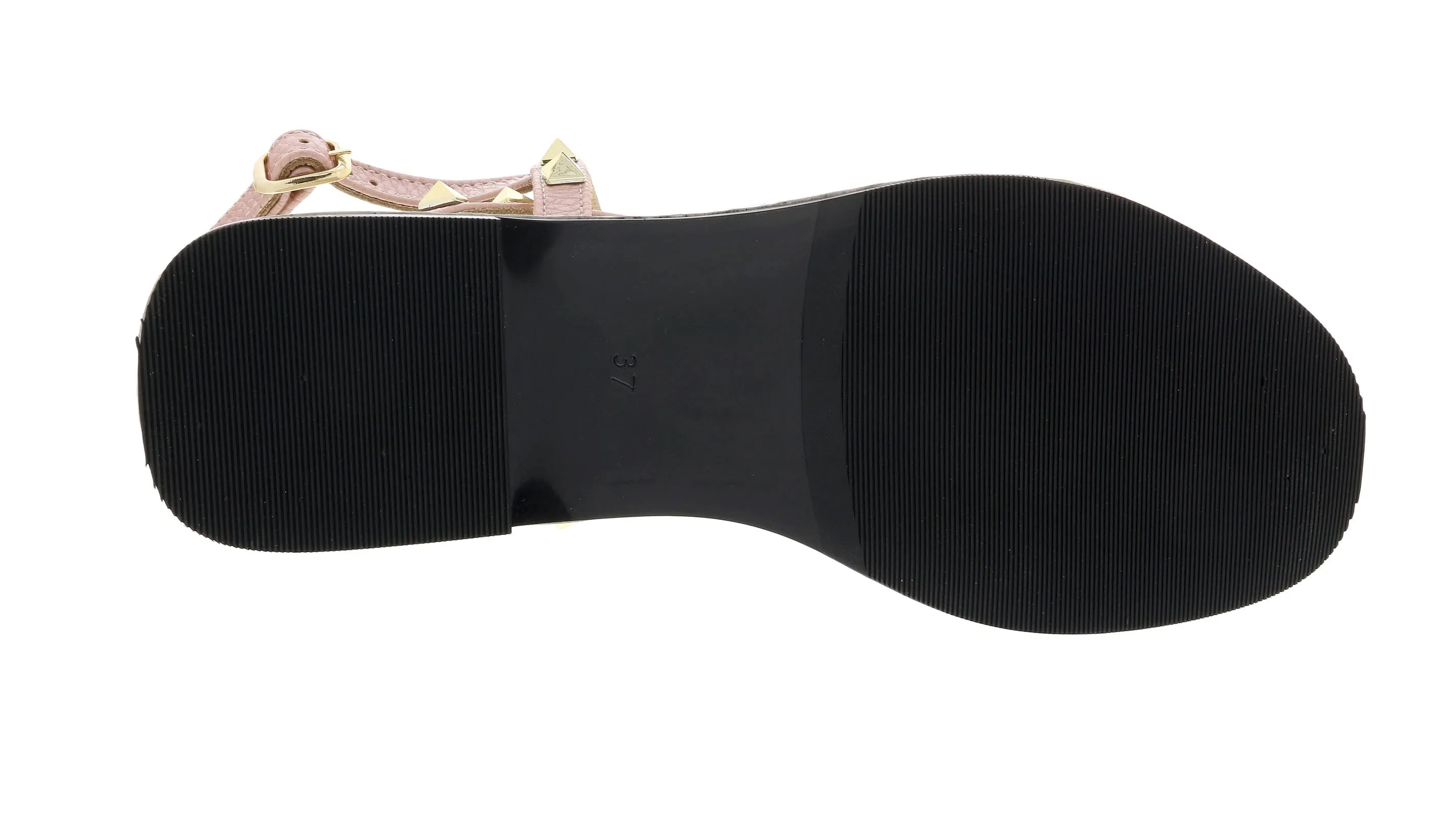 Ventutto Powder Pink Riveted Embellished Strappy Sandals-