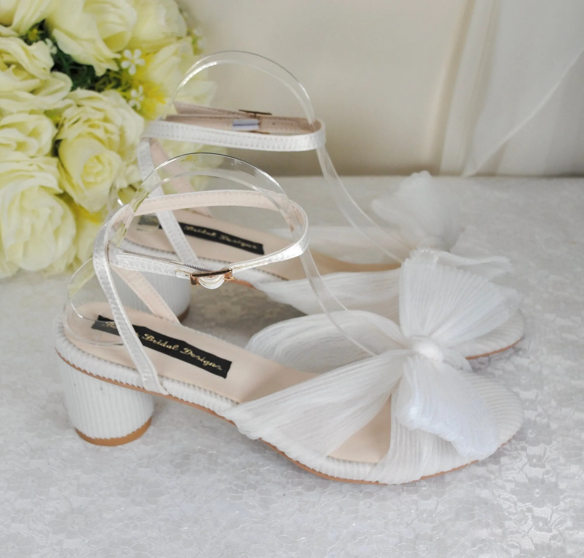 White Wedding Shoes  Size UK6/US8.5