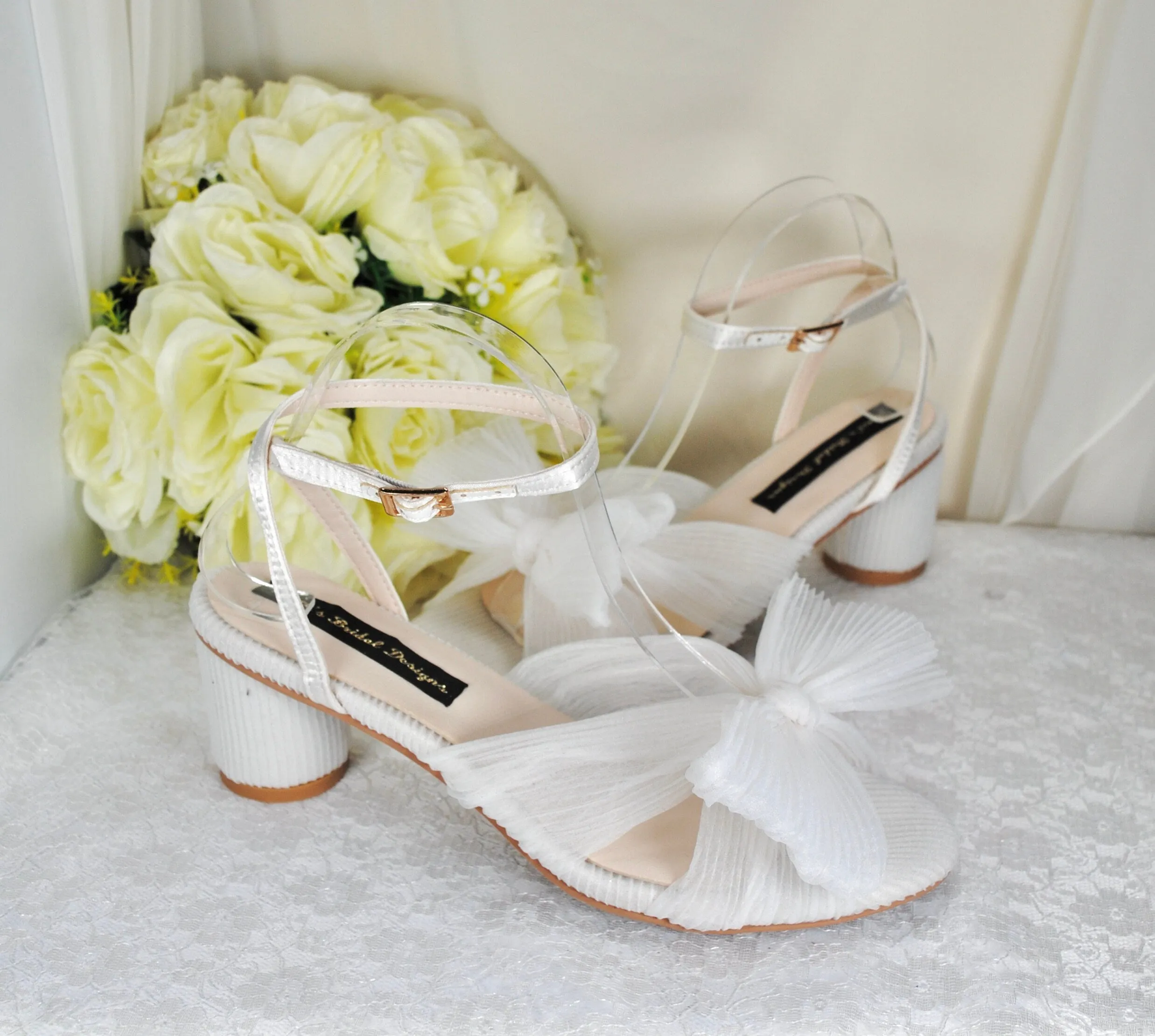 White Wedding Shoes  Size UK6/US8.5