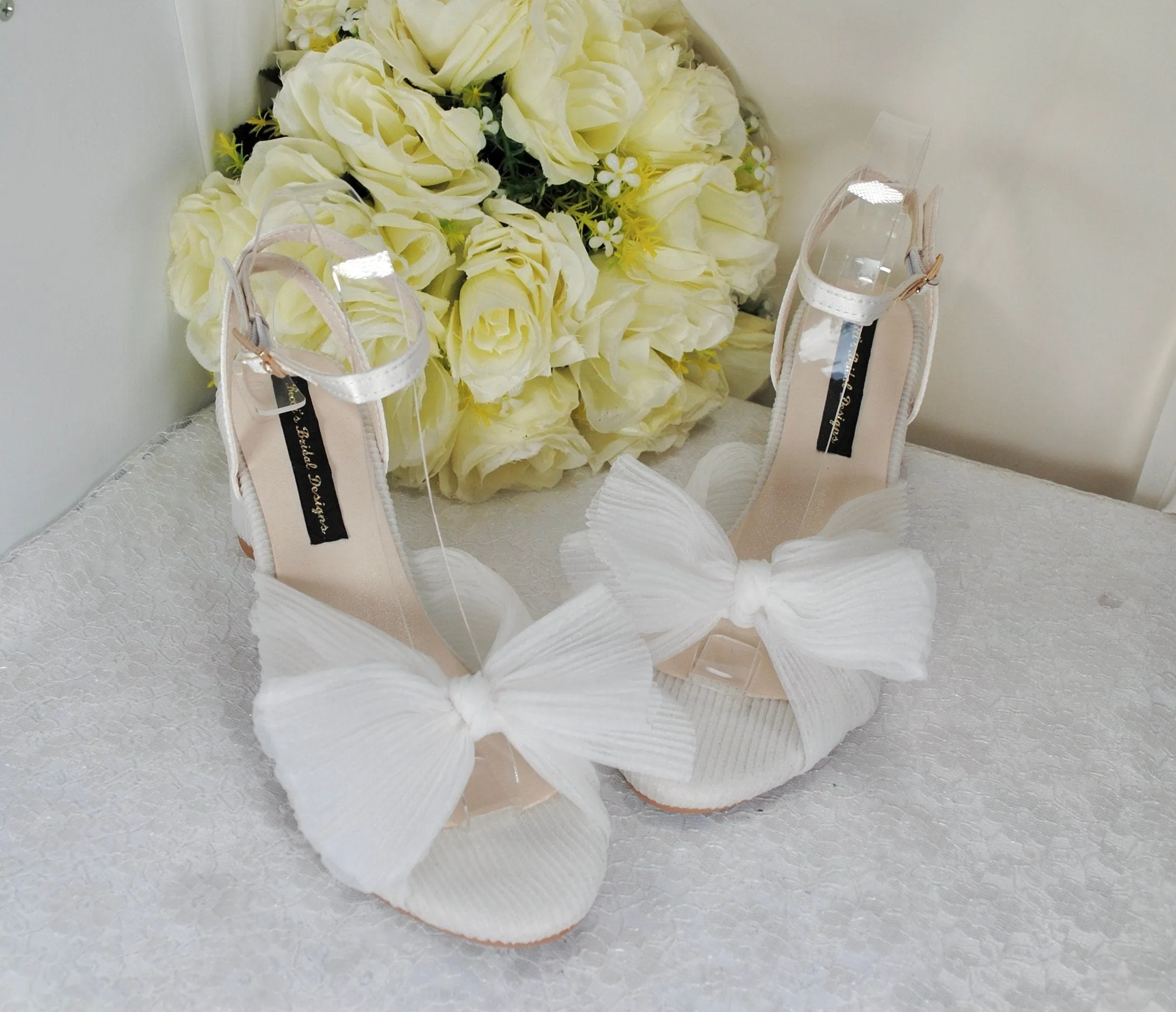 White Wedding Shoes  Size UK6/US8.5