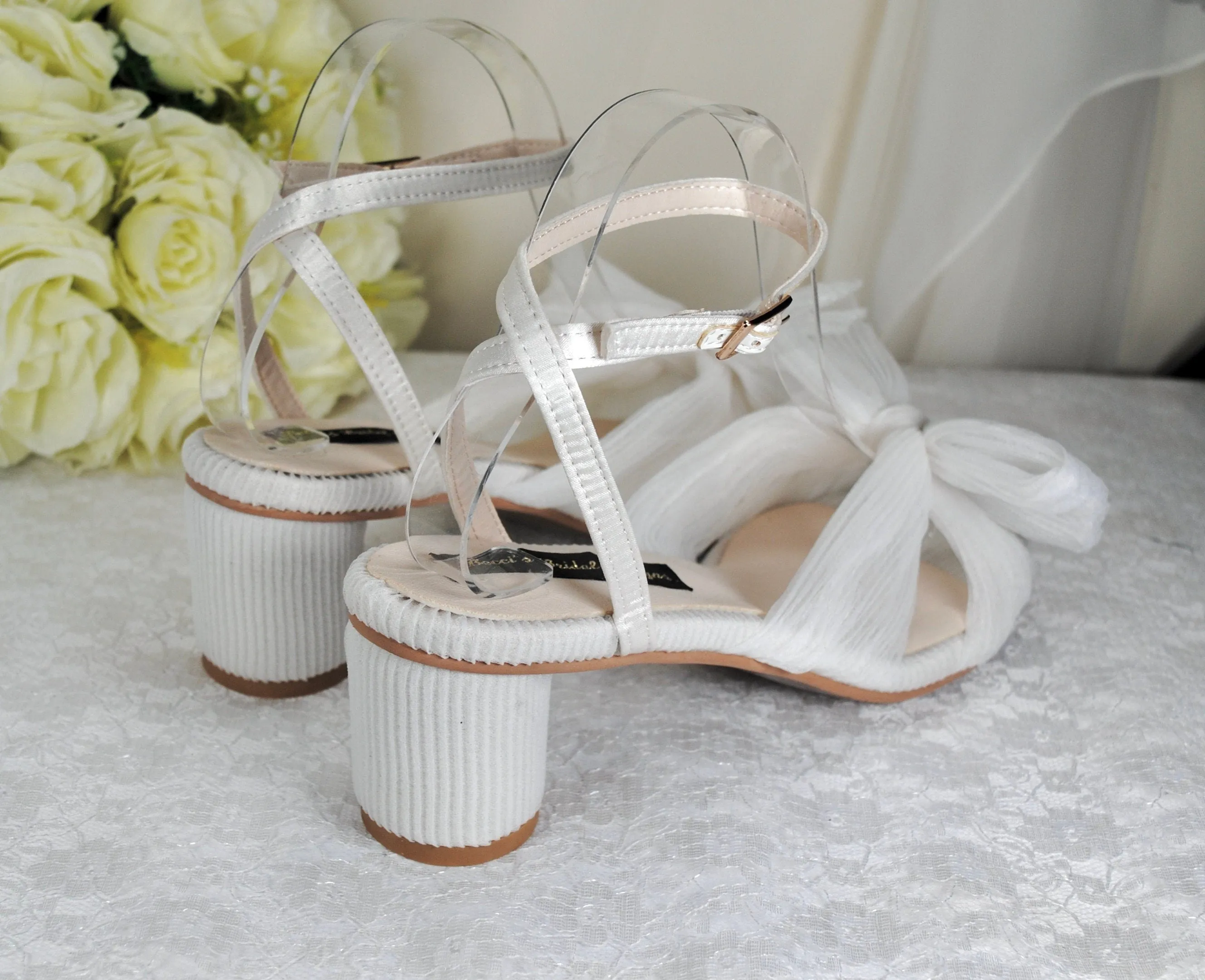 White Wedding Shoes  Size UK6/US8.5