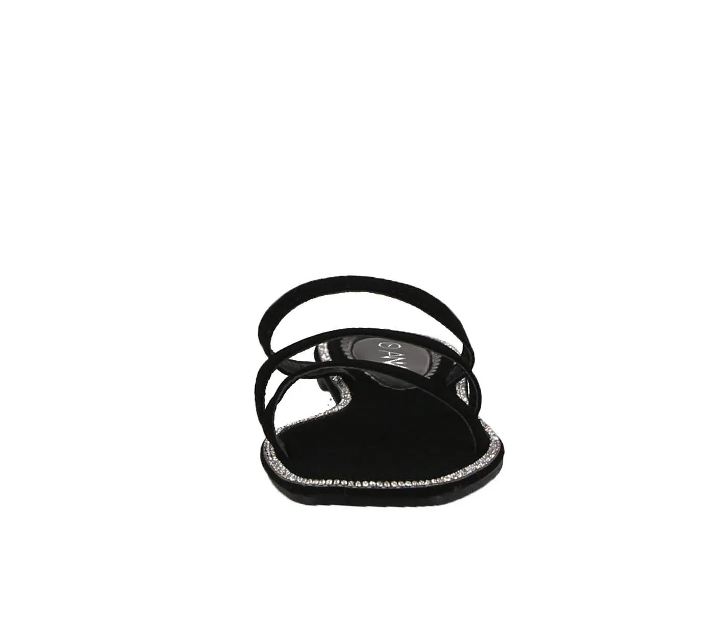 WOMAN'S SHOES BLACK NUB GLITTER SANDALS FINA-3