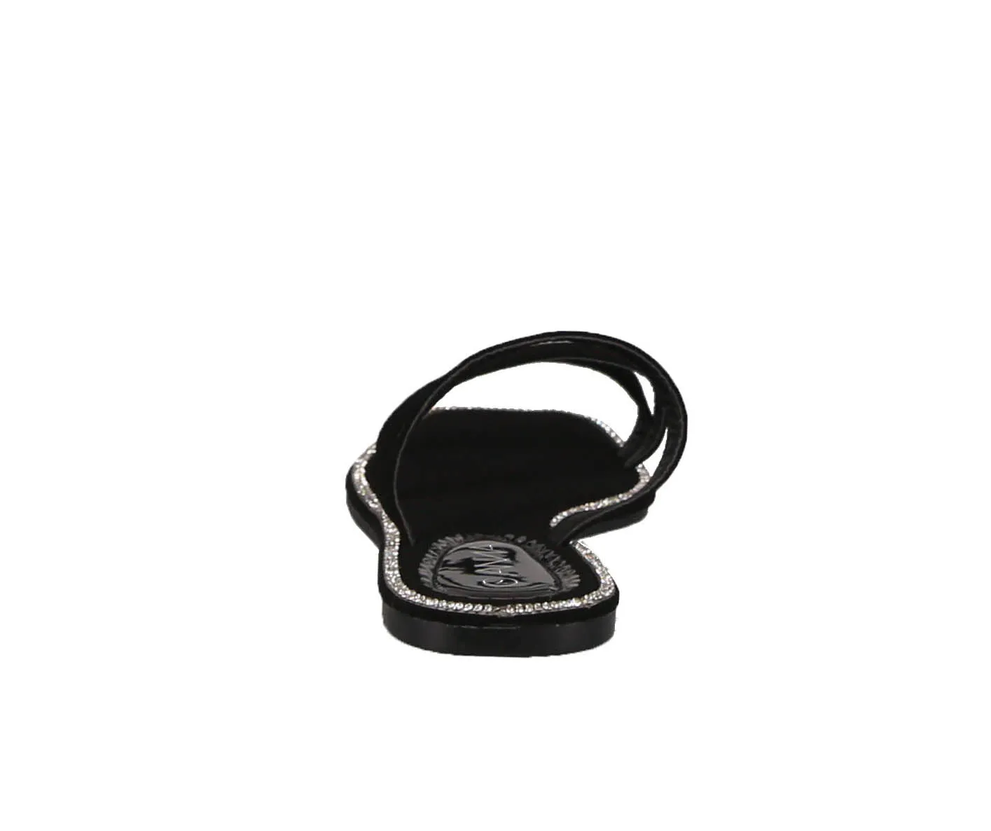 WOMAN'S SHOES BLACK NUB GLITTER SANDALS FINA-3