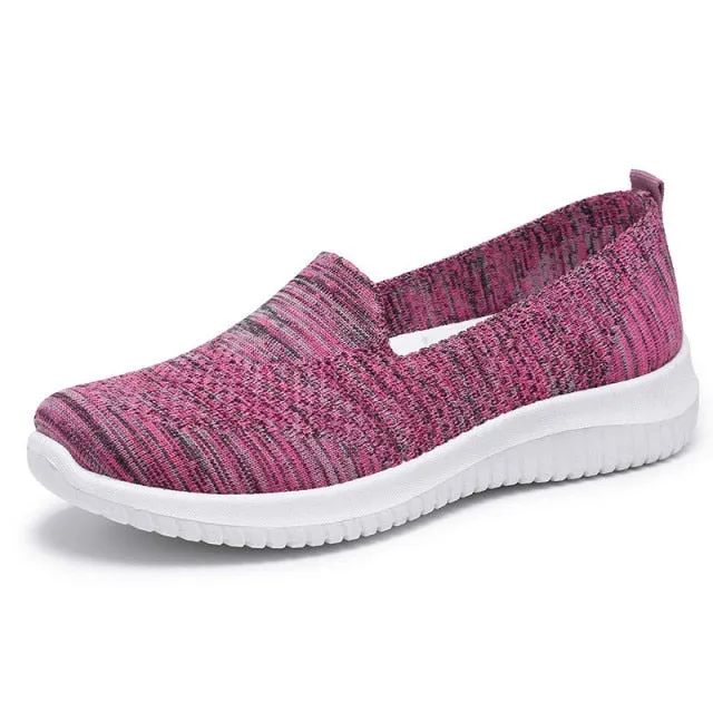 Women Platform Shoes Light Sneakers Breathable Mesh Summer Outdoor Slip-On Sock Casual Shoes Plus Size Tennis Feminino Sapatilha