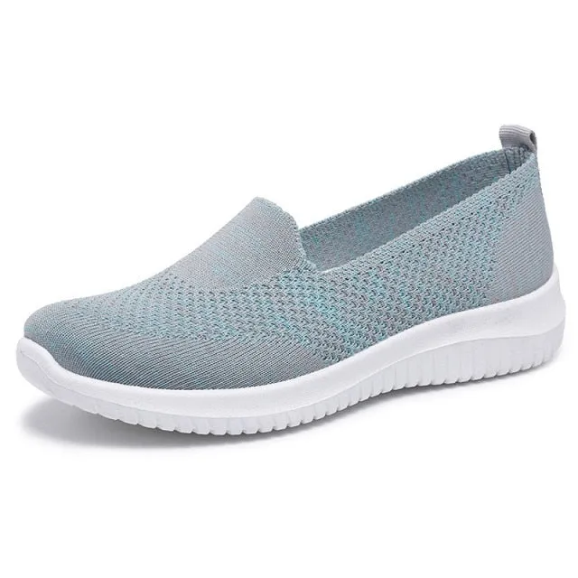 Women Platform Shoes Light Sneakers Breathable Mesh Summer Outdoor Slip-On Sock Casual Shoes Plus Size Tennis Feminino Sapatilha
