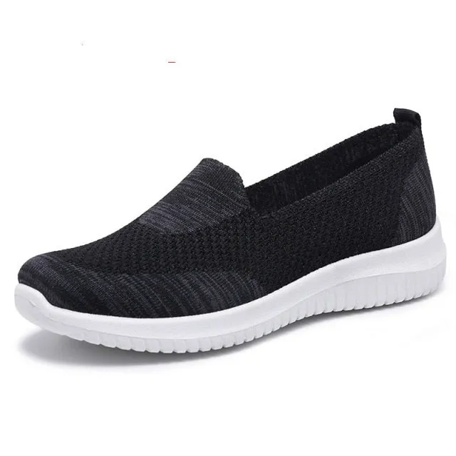 Women Platform Shoes Light Sneakers Breathable Mesh Summer Outdoor Slip-On Sock Casual Shoes Plus Size Tennis Feminino Sapatilha