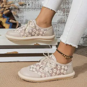 Women's Lace-Up Flat Shoes 13578039C