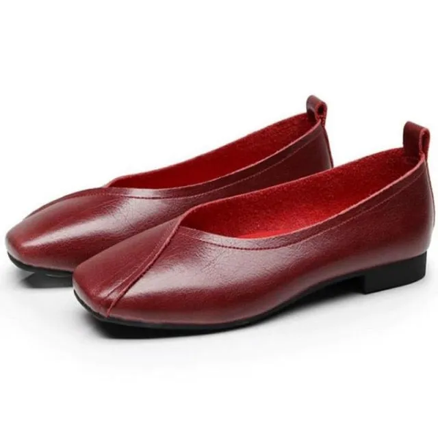 xiangtuibao flat shoes  new autumn genuine leather women flat shoes onon-slip Plus Size 35-43 Women casual shoes