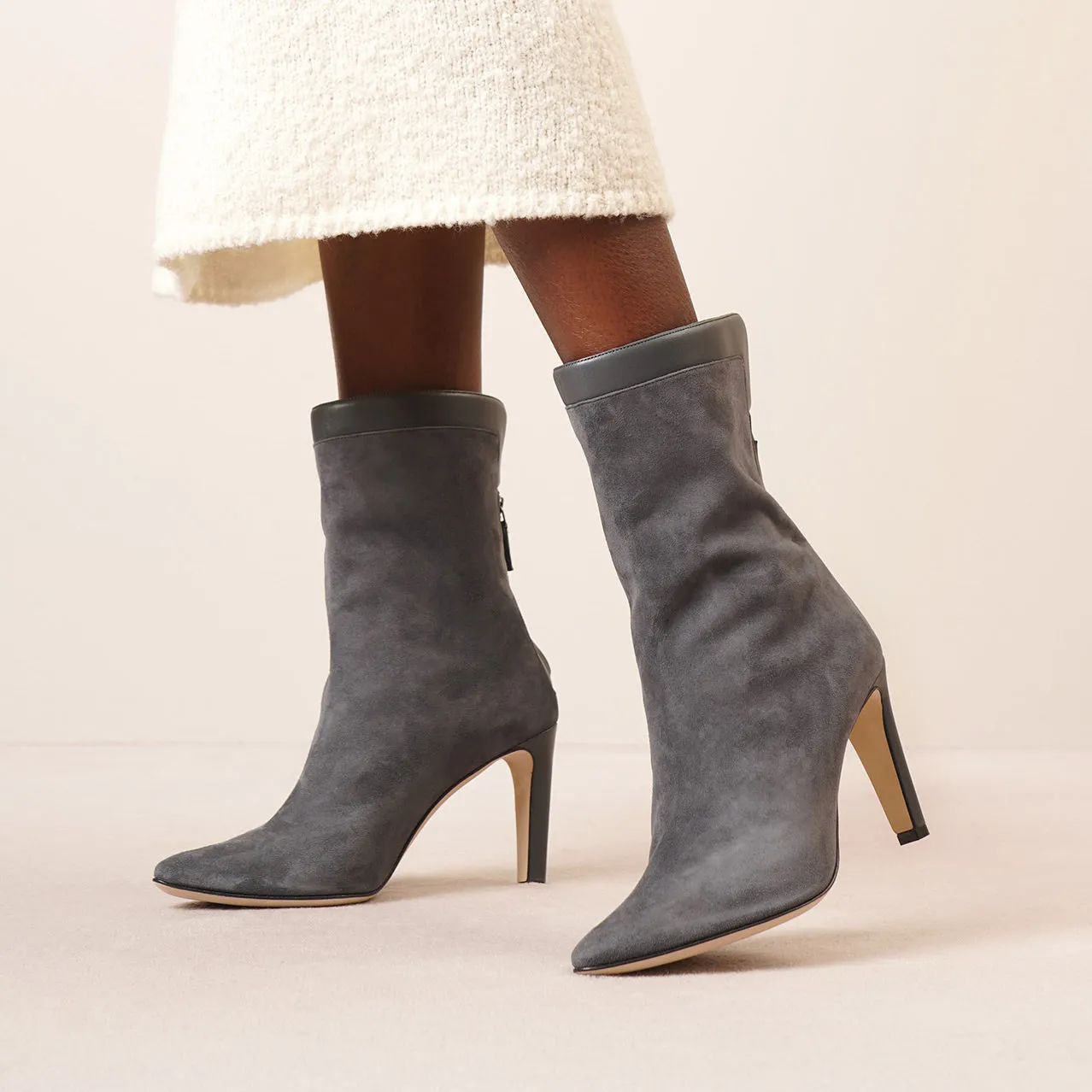 Zufapla 90 grey suede boots